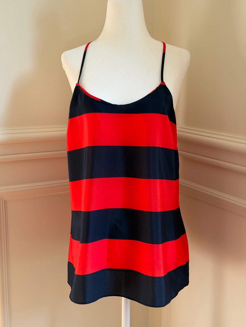 J. Crew (Spring 2015) Red/Navy Striped Tank Top